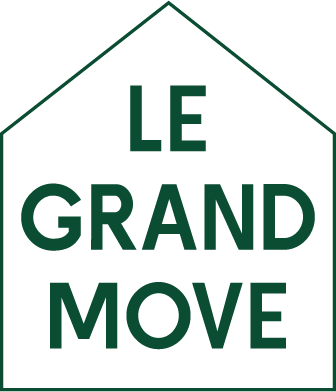 logo de la série documentaire Le Grand Move produit par Lustitia Productions et réalisé par Mariloup Wolfe
